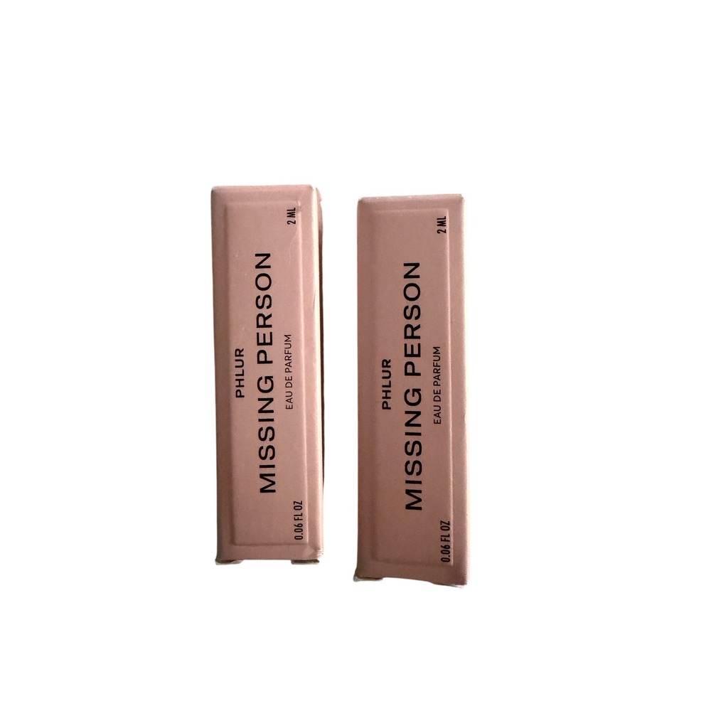 Phlur Missing Person Eau de Parfum 2ml Travel Sample Vials Set of 2 New